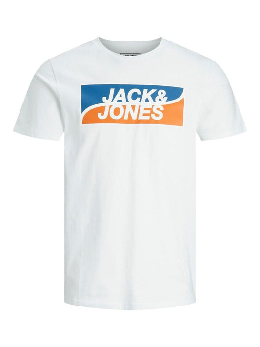 Jack & Jones Mens 'Fly' T-Shirt in White - VR2 Clothing